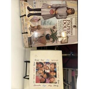 American Girl Samantha Paper Dolls Book + Meet the Girls Keepsake Box Lot READ
